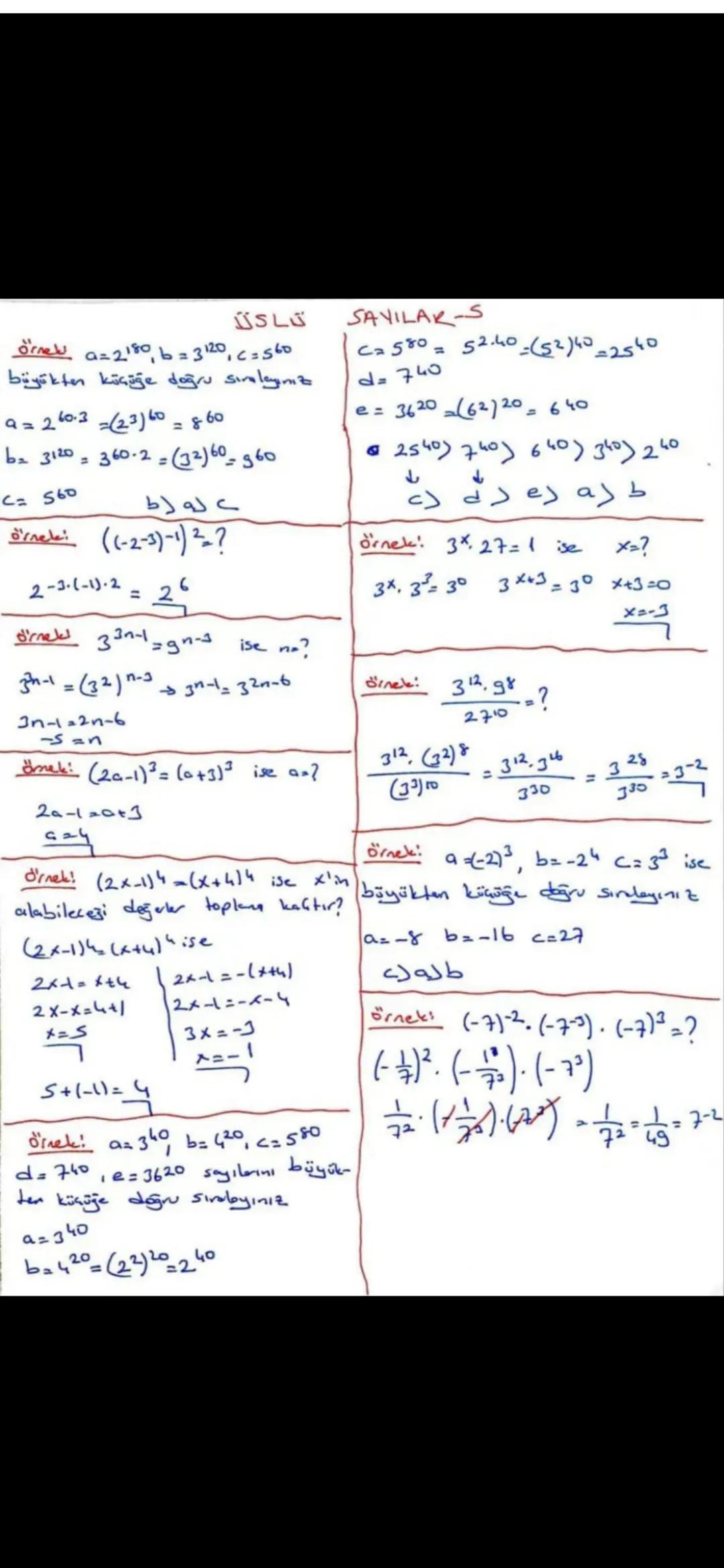 ÜSLÜ SAYILAR-1
GER ve nEN+ olmak üzere,
n tane
a sayısının Garpımı
an ile
gösterilir.
a'ya taban.
nye üs (kuvvet) denir.
(کش)
a^= a. a.a.
9
