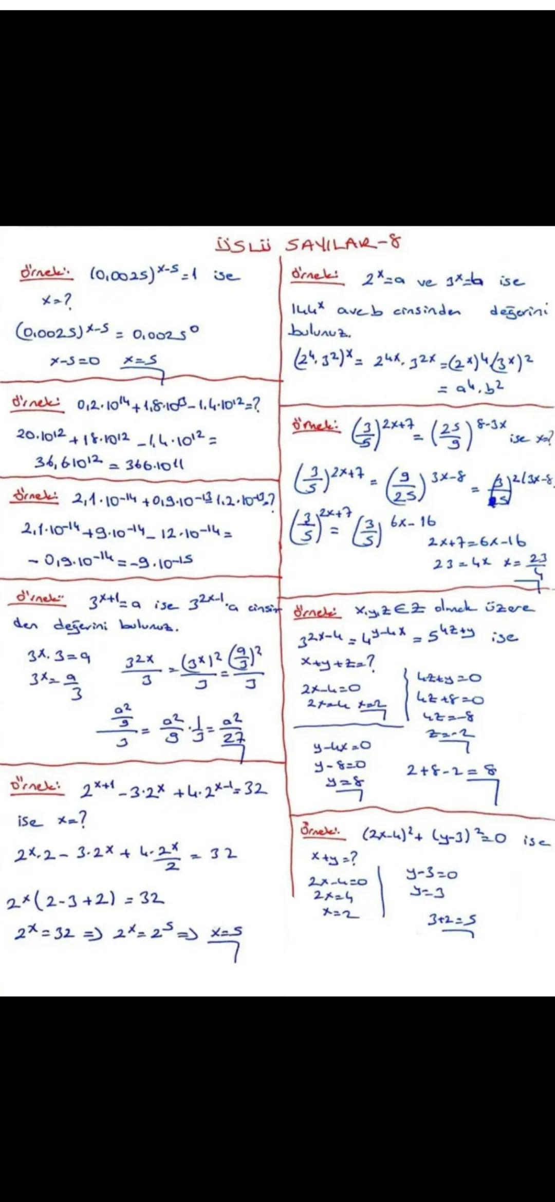 ÜSLÜ SAYILAR-1
GER ve nEN+ olmak üzere,
n tane
a sayısının Garpımı
an ile
gösterilir.
a'ya taban.
nye üs (kuvvet) denir.
(کش)
a^= a. a.a.
9
