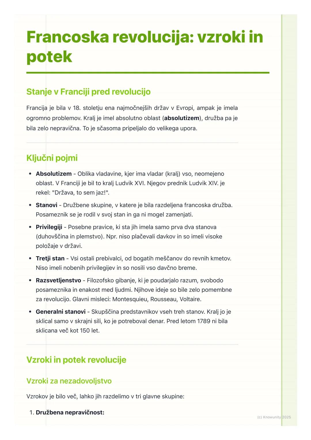# Francoska revolucija: vzroki in potek

Stanje v Franciji pred revolucijo

Francija je bila v 18. stoletju ena najmočnejših držav v Evropi,
