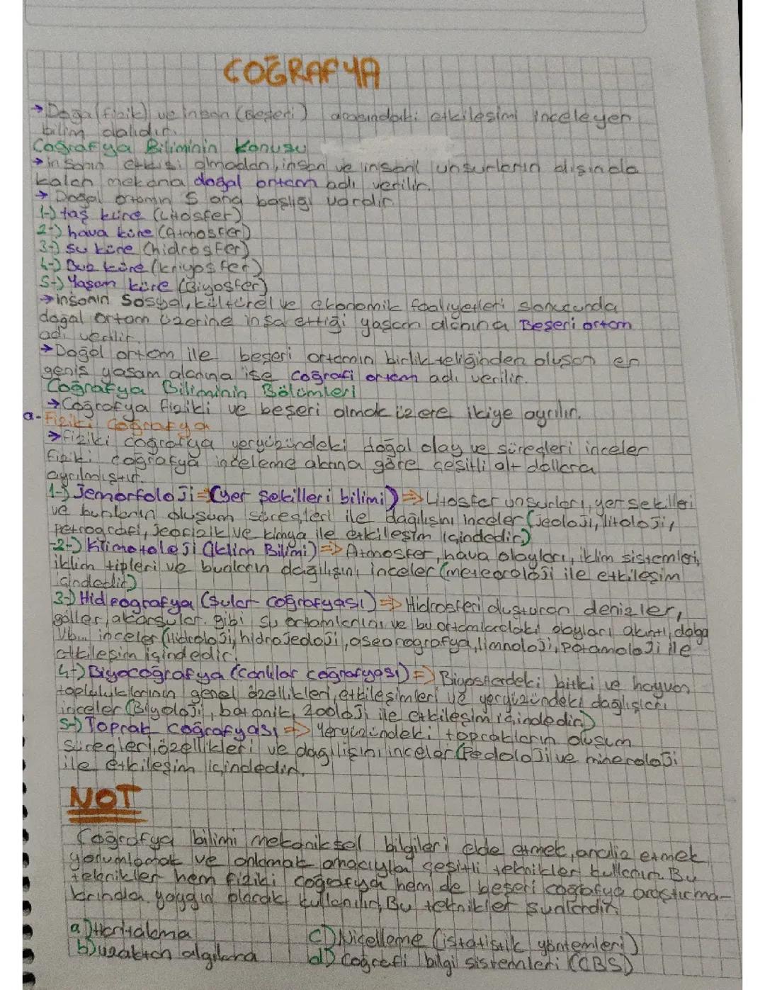 9.sınıf coğrafya cografyanın dogası