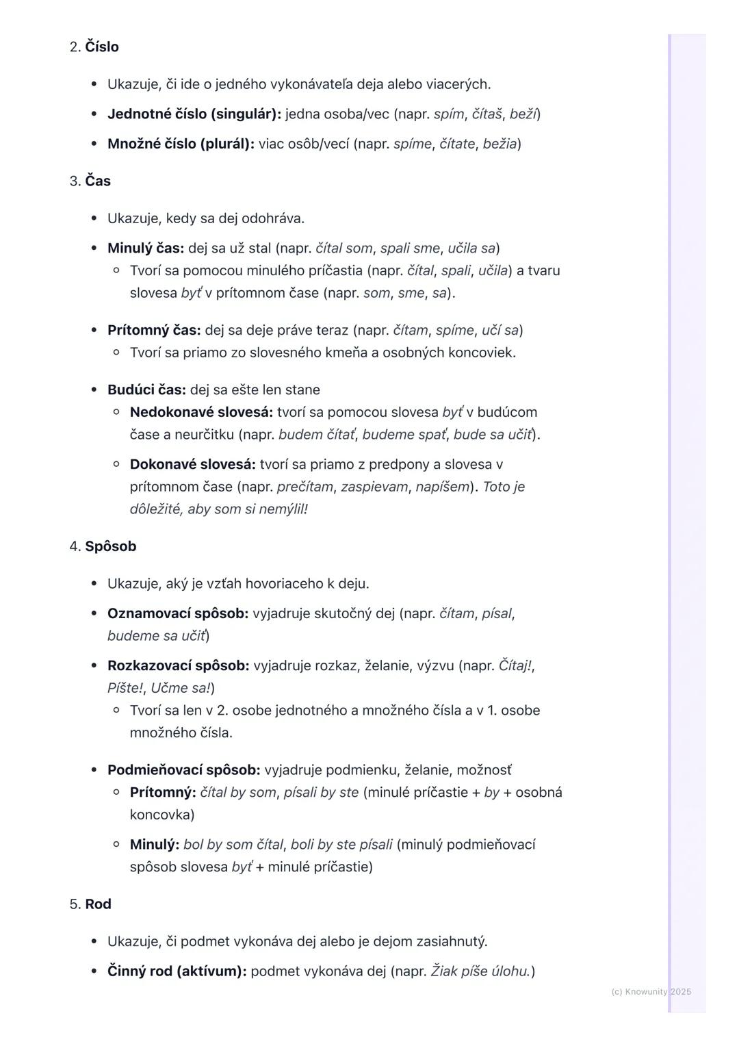 # Slovesá

## 1. Prehľad slovies

Slovesá sú veľmi dôležité slová v našom jazyku. Hovoríme im aj
plnovýznamové slovné druhy, lebo samy osebe