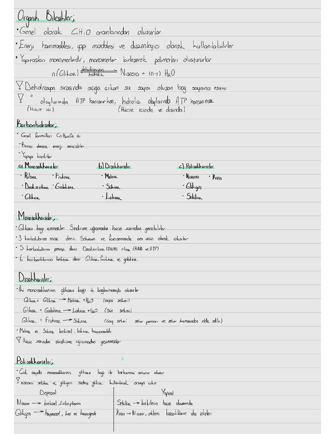 organik bileşikler.