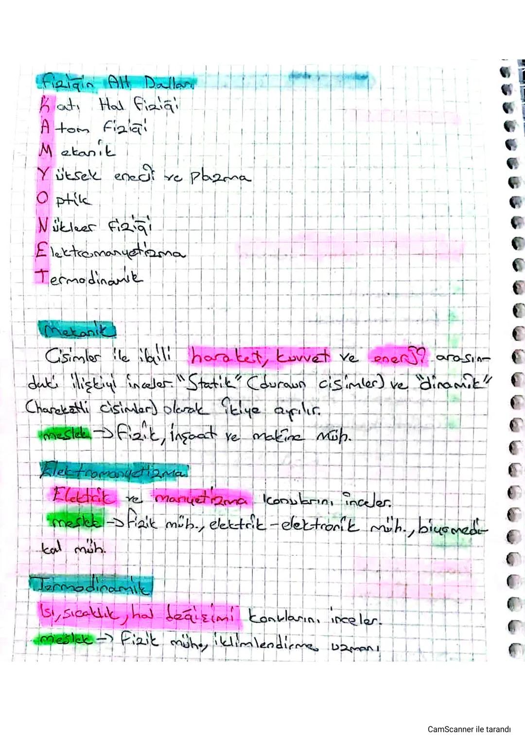 Tzik Bilimine Girls-
Fizik Nedir?
Madle ile enerji arasındakı etkileşimi kuvveti de dahil
ederek inceleyen ve doğada gerçekleşen olaylarla i