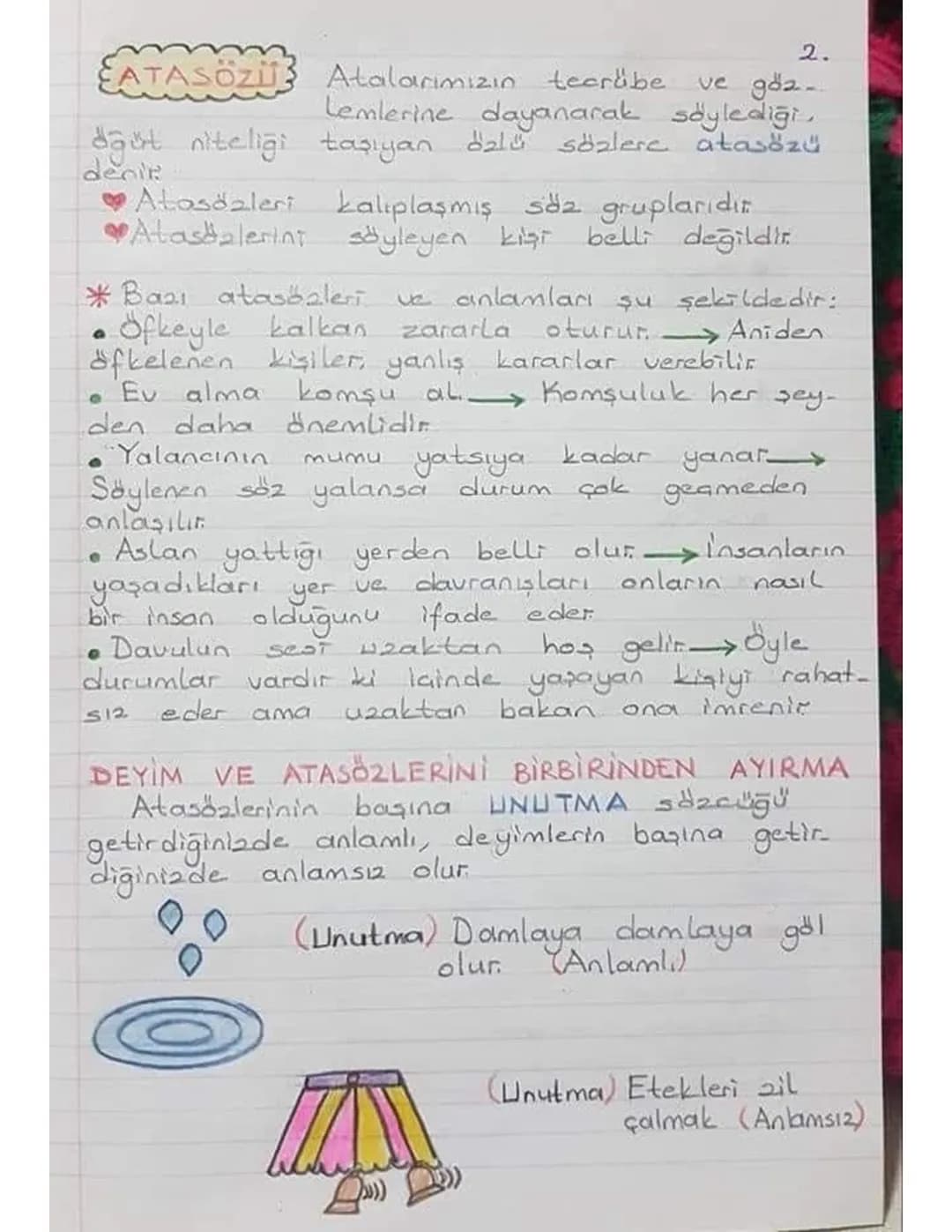 Atasözleri ve Anlamları Hakkında Bilgiler