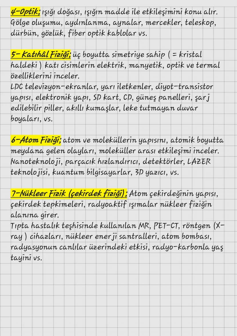 Fizik Bilimine Giriş
Fizik; uzay, madde, enerji, madde ve enerji arasındaki
ilişkiyi inceleyen gözlem ve deneye dayalı bir bilim dalıdır.
Fi