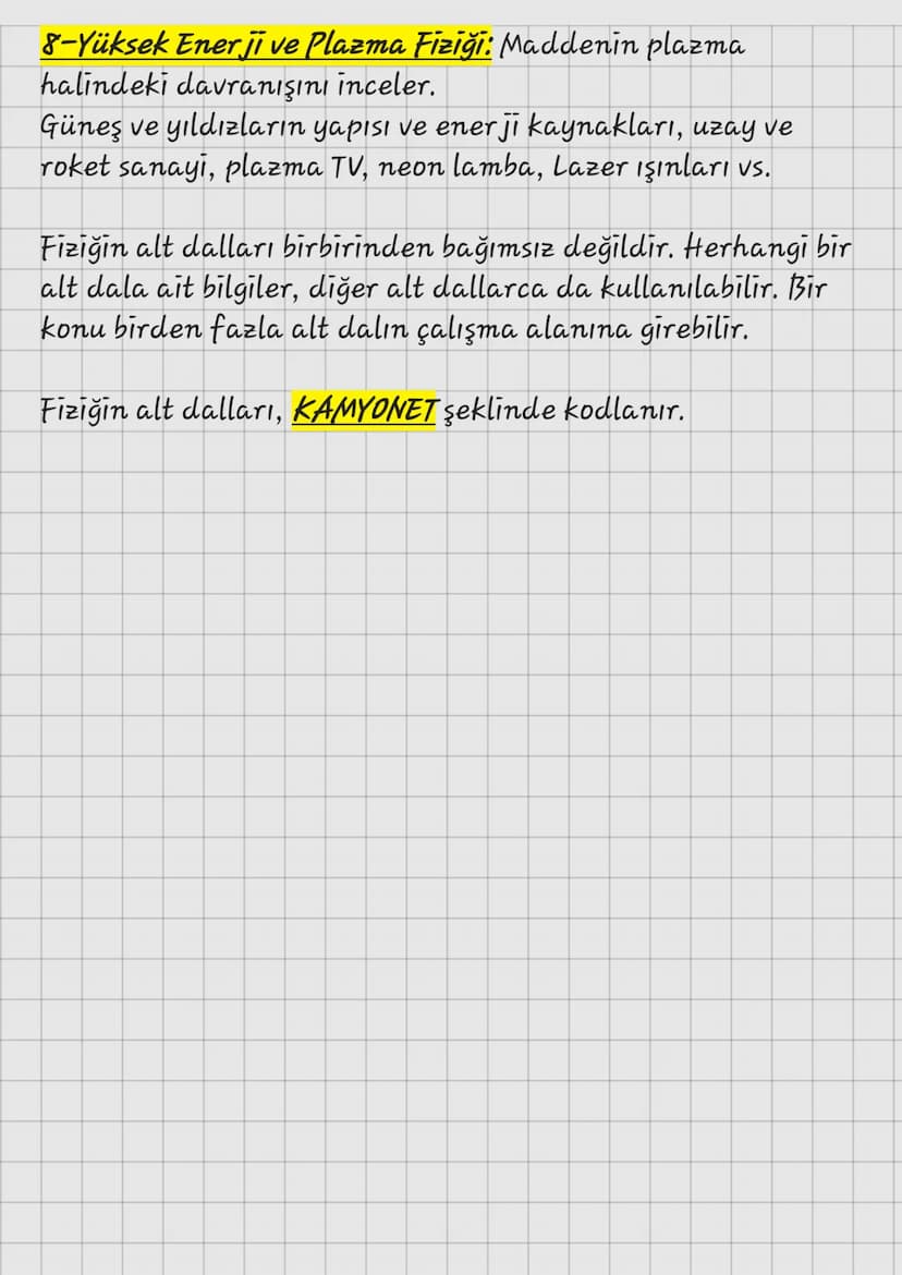 Fizik Bilimine Giriş
Fizik; uzay, madde, enerji, madde ve enerji arasındaki
ilişkiyi inceleyen gözlem ve deneye dayalı bir bilim dalıdır.
Fi