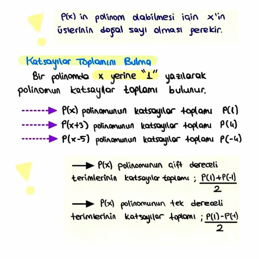 POLINOMLAR
a0, a11, an-1, an ER ve nEN olmak üzere
001011
P(x)=a^x^+an+
X1-1+
°0+x³o+-
biçiminde çok terimlilere x'e bağlı reel
katsayılı po