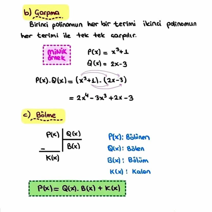 POLINOMLAR
a0, a11, an-1, an ER ve nEN olmak üzere
001011
P(x)=a^x^+an+
X1-1+
°0+x³o+-
biçiminde çok terimlilere x'e bağlı reel
katsayılı po