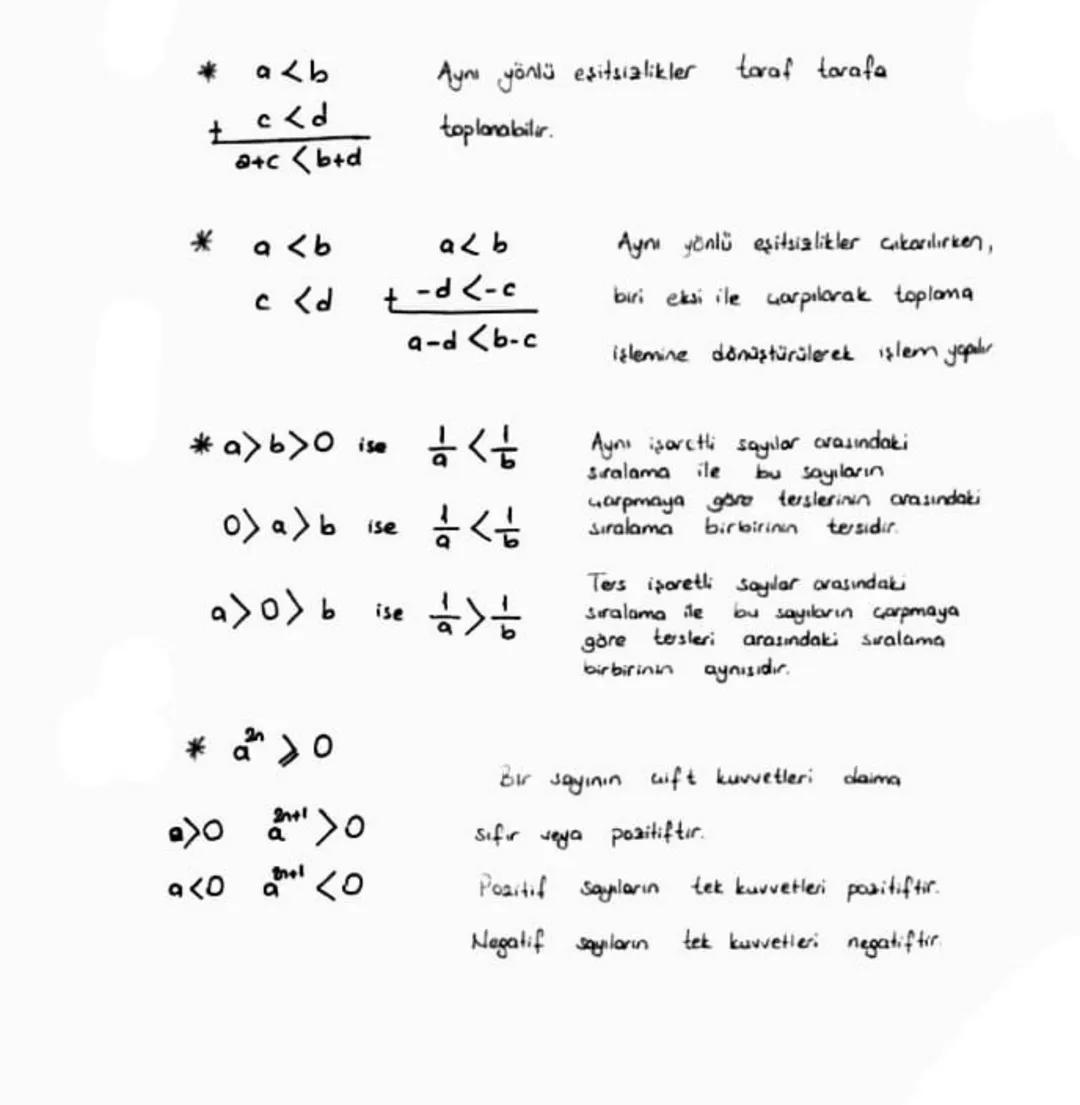 * BASİT EŞİTSİZLİKLER
* >: Büyüktür.
* <: Küçüktür.
* >: Büyük veya eşittır.
* : Küçük veya eşittir.
* 2<x<5 ifadesi  veya (2,5) ile gösteri