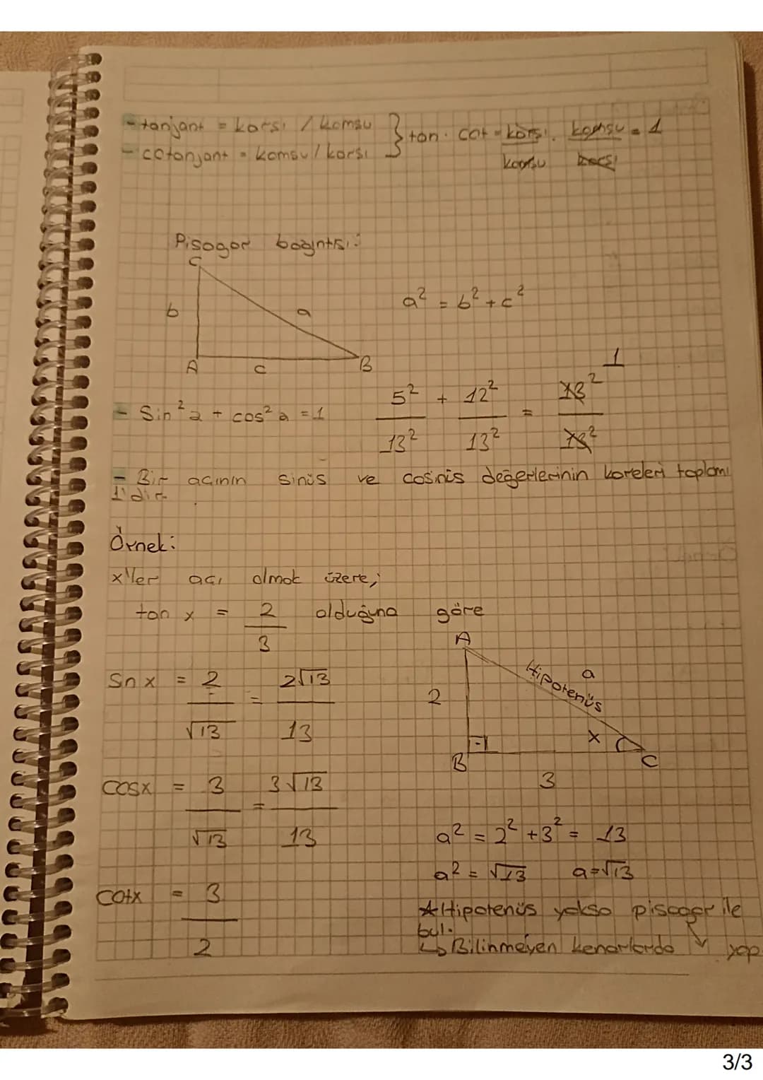 --- OCR Start ---
Dit
Üçgende Trigonometrik
Oranlar -
C
Dik
kenor b
✓
karşı
Sin =
A
9
Hipotenus
C
2B
Sinüs, kasinüs, tanjant, kotonjant
(sin