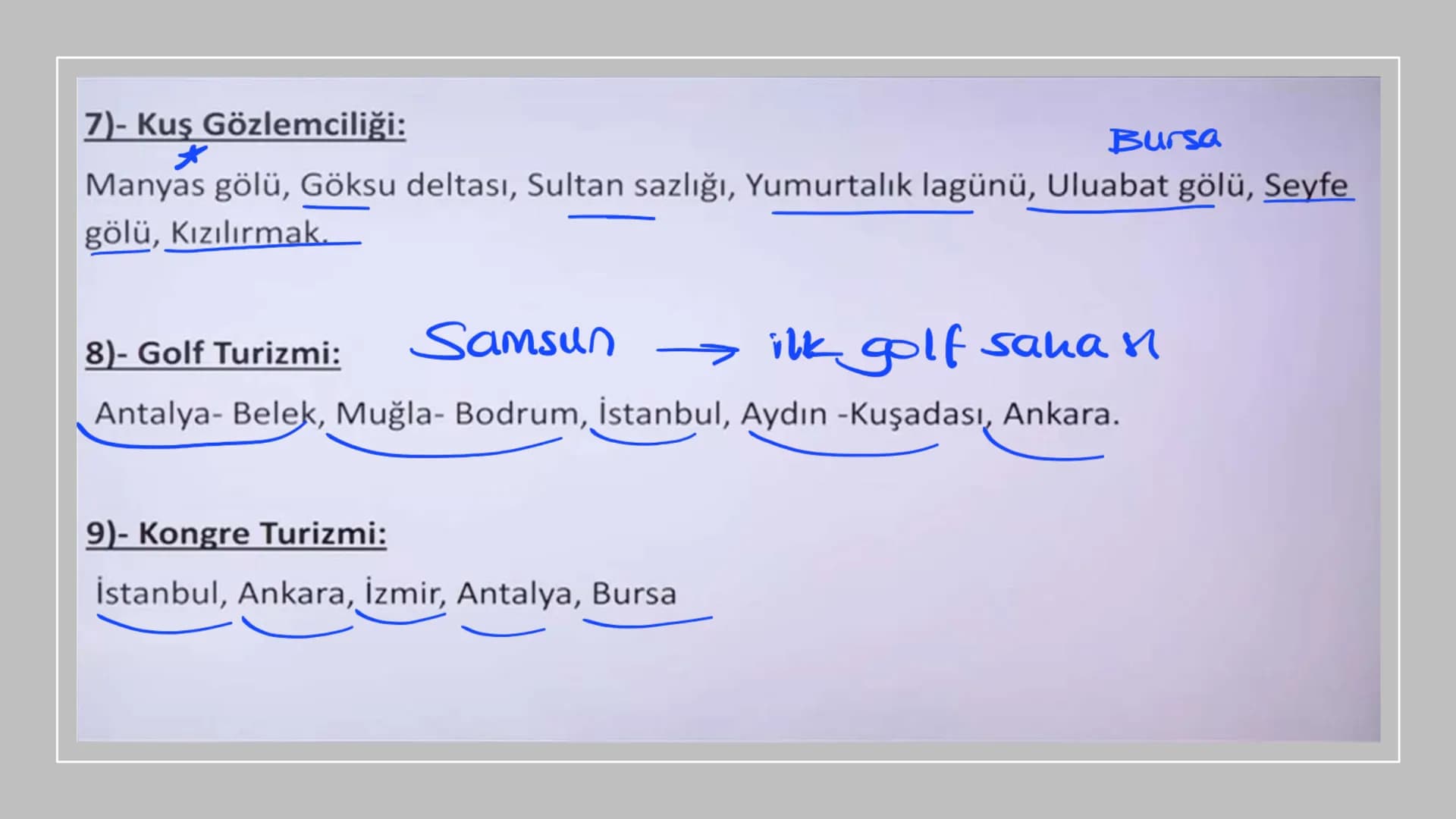 TÜRKİYE'DE TURİZM TÜRKİYE'DE TURİZM
İklim çeşitliliği, zengin bitki örtüsü, milli parklar, ilginç yeryüzü şekilleri, rafting,
paraşütçülük, 