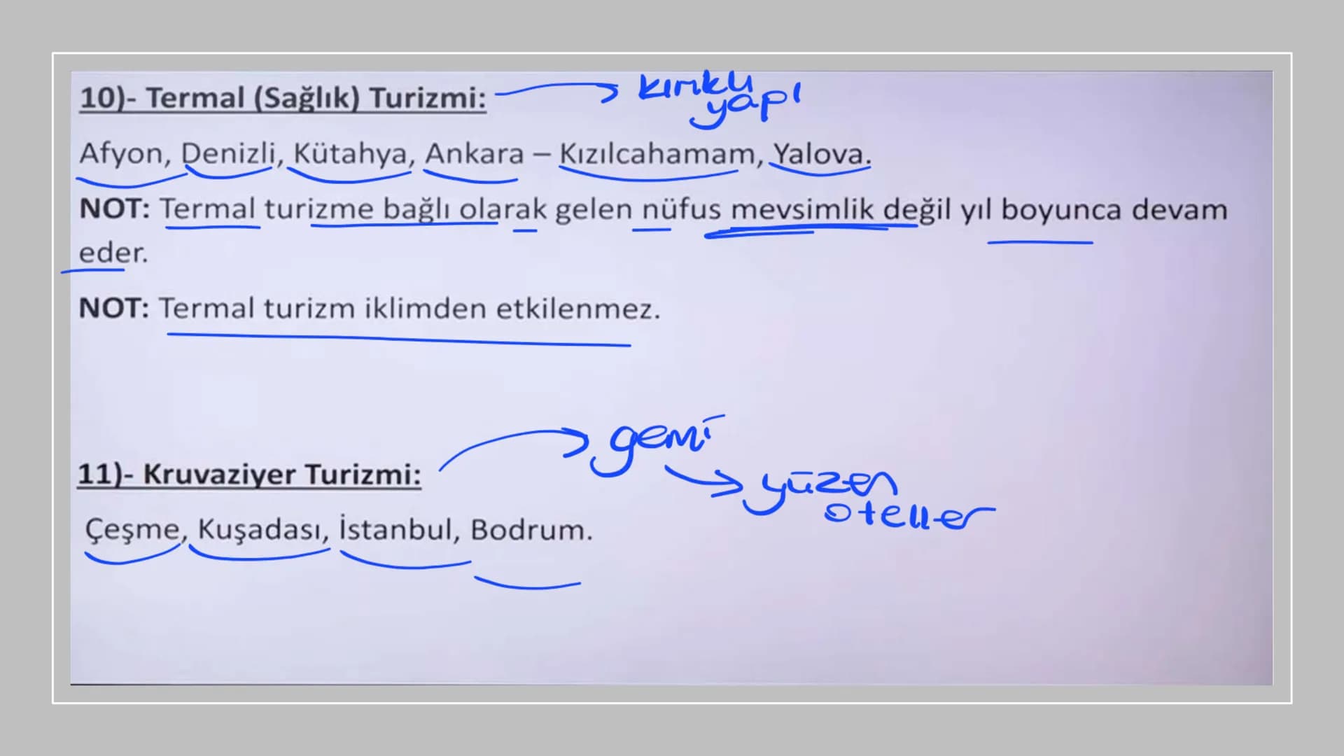 TÜRKİYE'DE TURİZM TÜRKİYE'DE TURİZM
İklim çeşitliliği, zengin bitki örtüsü, milli parklar, ilginç yeryüzü şekilleri, rafting,
paraşütçülük, 