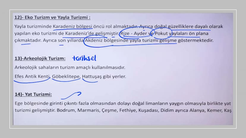 TÜRKİYE'DE TURİZM TÜRKİYE'DE TURİZM
İklim çeşitliliği, zengin bitki örtüsü, milli parklar, ilginç yeryüzü şekilleri, rafting,
paraşütçülük, 