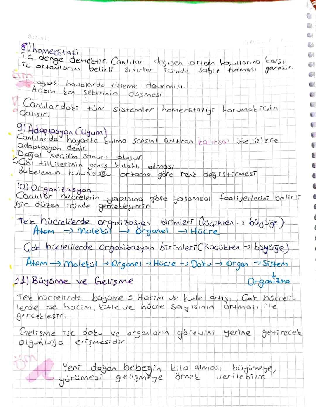 Subject:
Canlıların Ortak özellikleri
J-Hücresel Yapı
★ Hücre canlının en küçük, yapısal islevi
* Bütün canlilar bir
Tek hücrelt Cantidar
Cm
