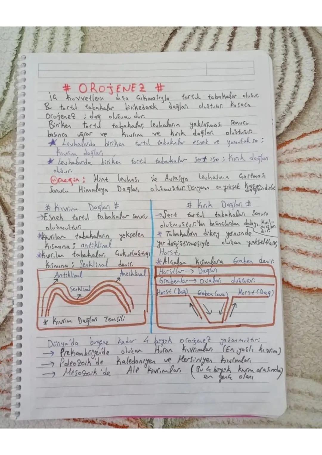 #iG KUVVETLER #
Yery-z şekillerinin bir kısmı, oluşumları için gerekli olan
enerjiyi mantodaki konveksiyonel akımlardan " alır. Bu energinin