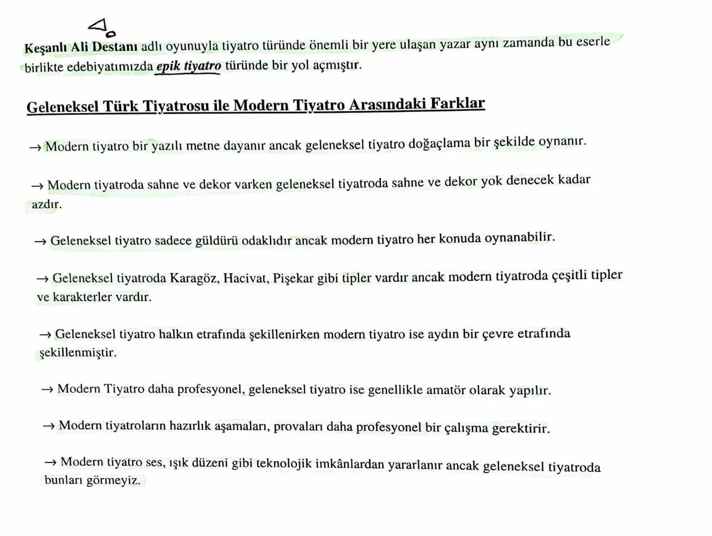 TİYATRO
Göstermeye bağlı bir metin türü olan tiyatro, sahnede canlandırılmak için yazılan eserler olarak
değerlendirilebilir.
Amaç insanı in