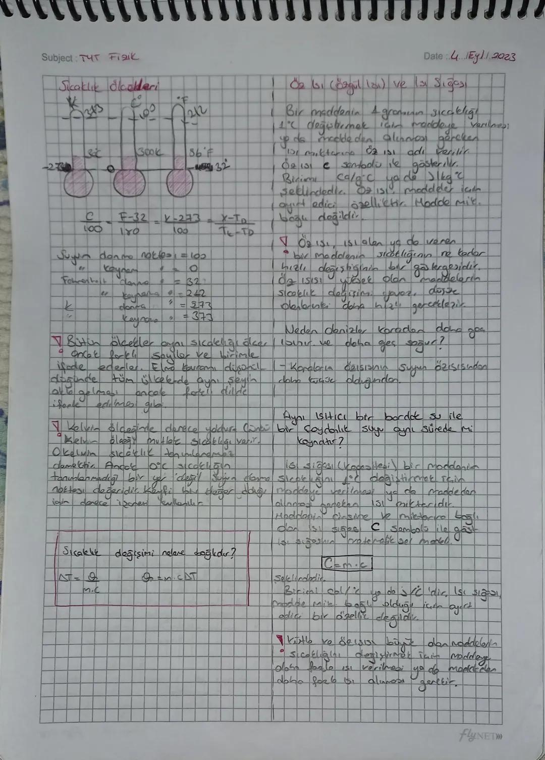 Subject: Fizik
si ve Skaklik.
1
Termometreler
IS ve Sıcaklık Kauromi
* Enerji
Date Eyl/2023
Termometreler sıcaklık ökümünde
kullanılan aletl