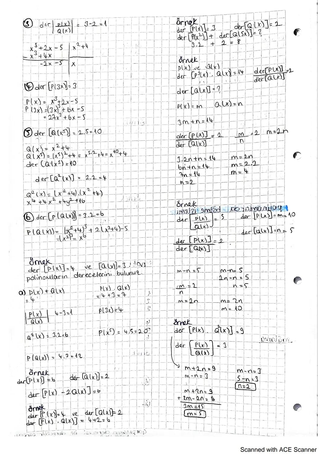 polinomlarda toplama çıkarma
Ayni dereceli terimlerin katsayıları
aralarında toplanır veya(s)
kendi
çıkarılır.
Örnek
P(x) = (-2x3 + x² +3x-1