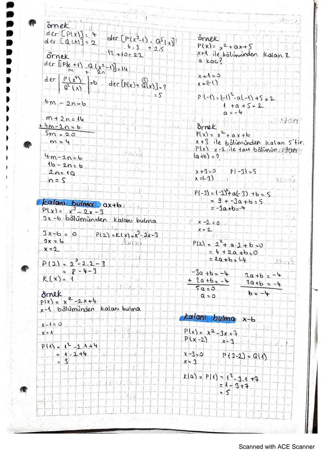 polinomlarda toplama çıkarma
Ayni dereceli terimlerin katsayıları
aralarında toplanır veya(s)
kendi
çıkarılır.
Örnek
P(x) = (-2x3 + x² +3x-1