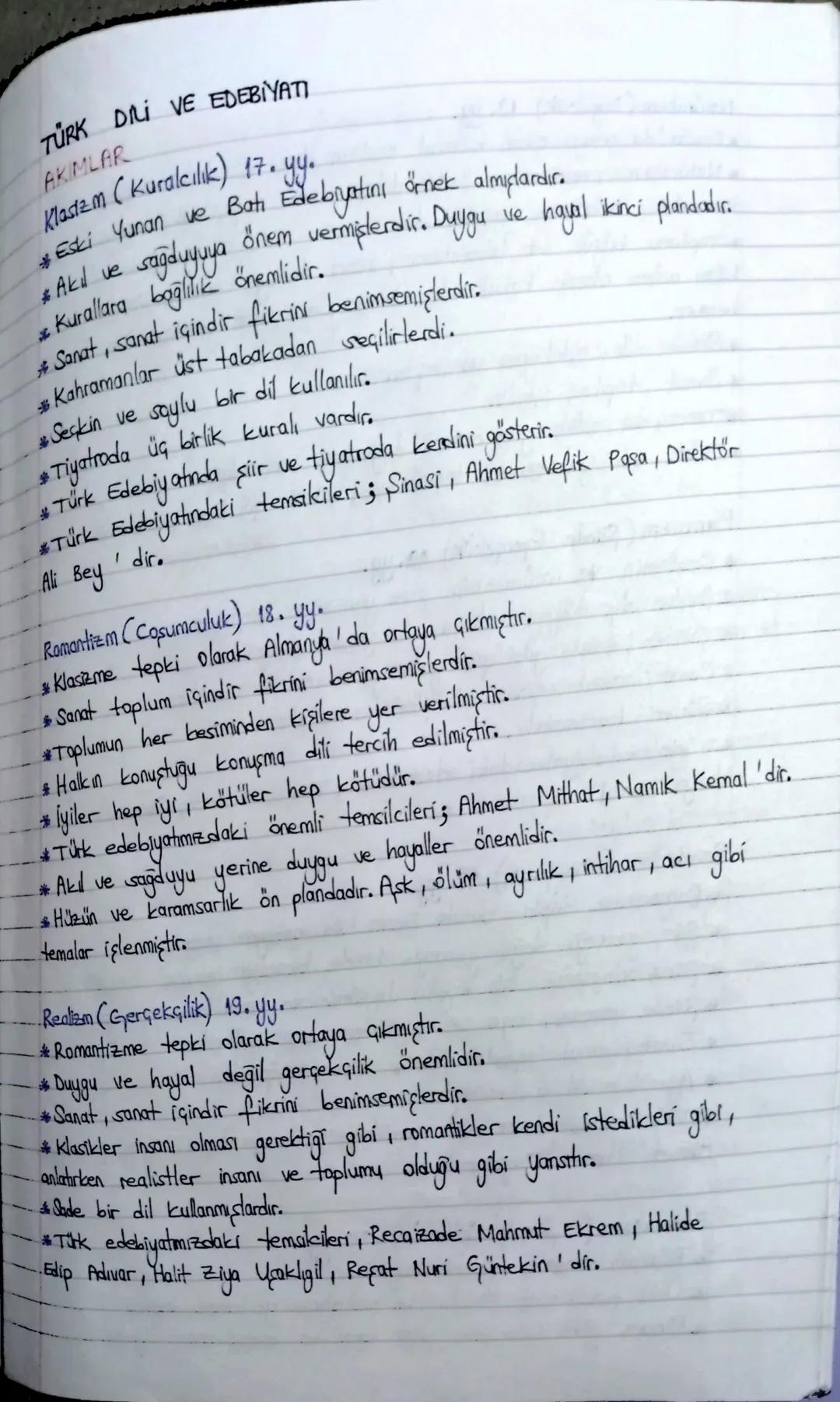 ㄓ
*
TÜRK DILI VE EDEBİYATI
AKIMLAR
Klastam (Kuralcilik) 17. yy.
Eski Yunan ve Batı Edebiyatını örnek almışlardır.
#Akil ve
sağduyuya önem ve
