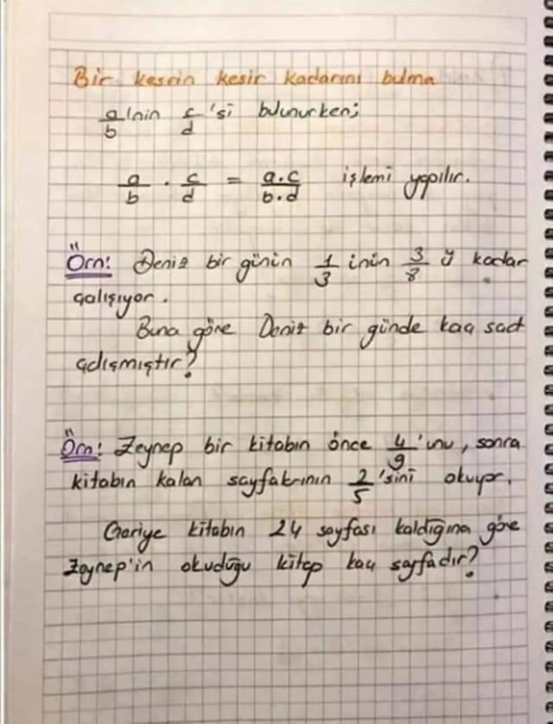 KESIRLERLE ISLEMLER
Kesirlerde Sıralama
* Paydaları aynı
olan tesirleri sıra-
larken poyi büyük olan daha blyük
für. (Payda yokmuş gibi sıra