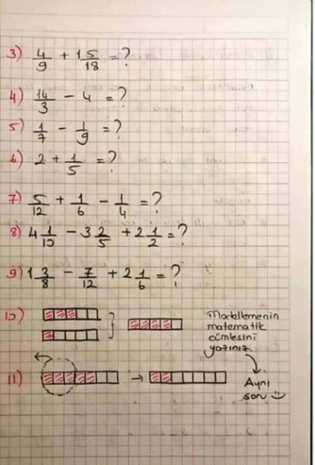 KESIRLERLE ISLEMLER
Kesirlerde Sıralama
* Paydaları aynı
olan tesirleri sıra-
larken poyi büyük olan daha blyük
für. (Payda yokmuş gibi sıra