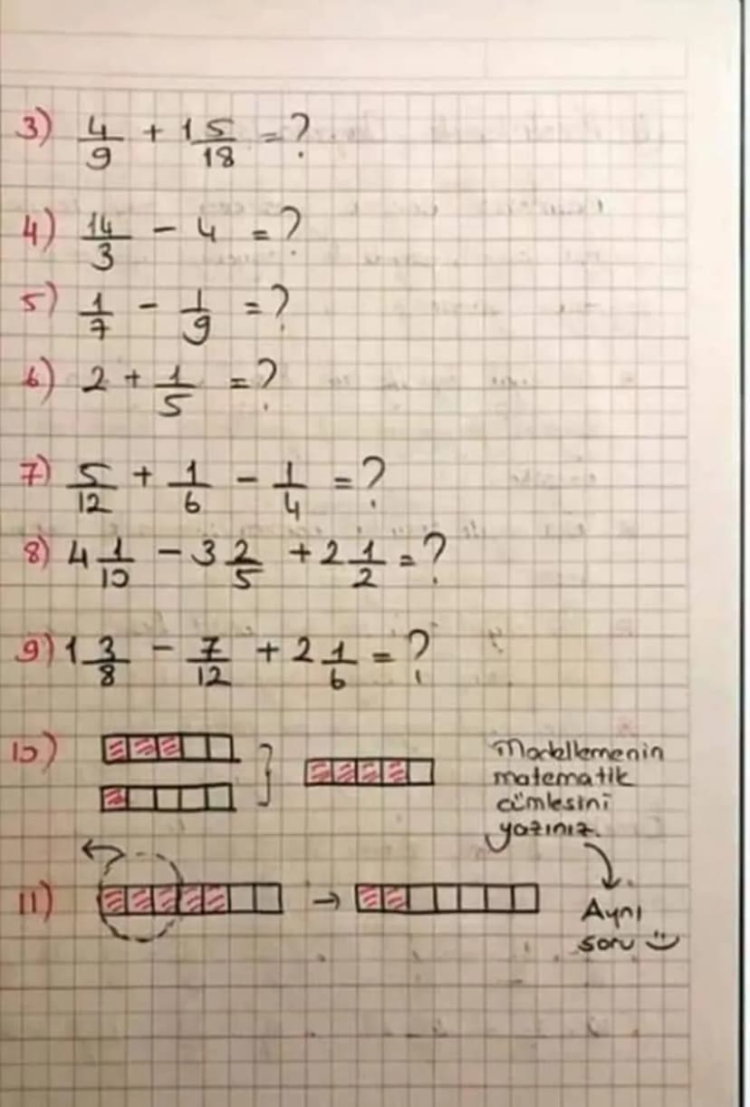 KESIRLERLE ISLEMLER
Kesirlerde Sıralama
* Paydaları aynı
olan tesirleri sıra-
larken poyi büyük olan daha blyük
für. (Payda yokmuş gibi sıra