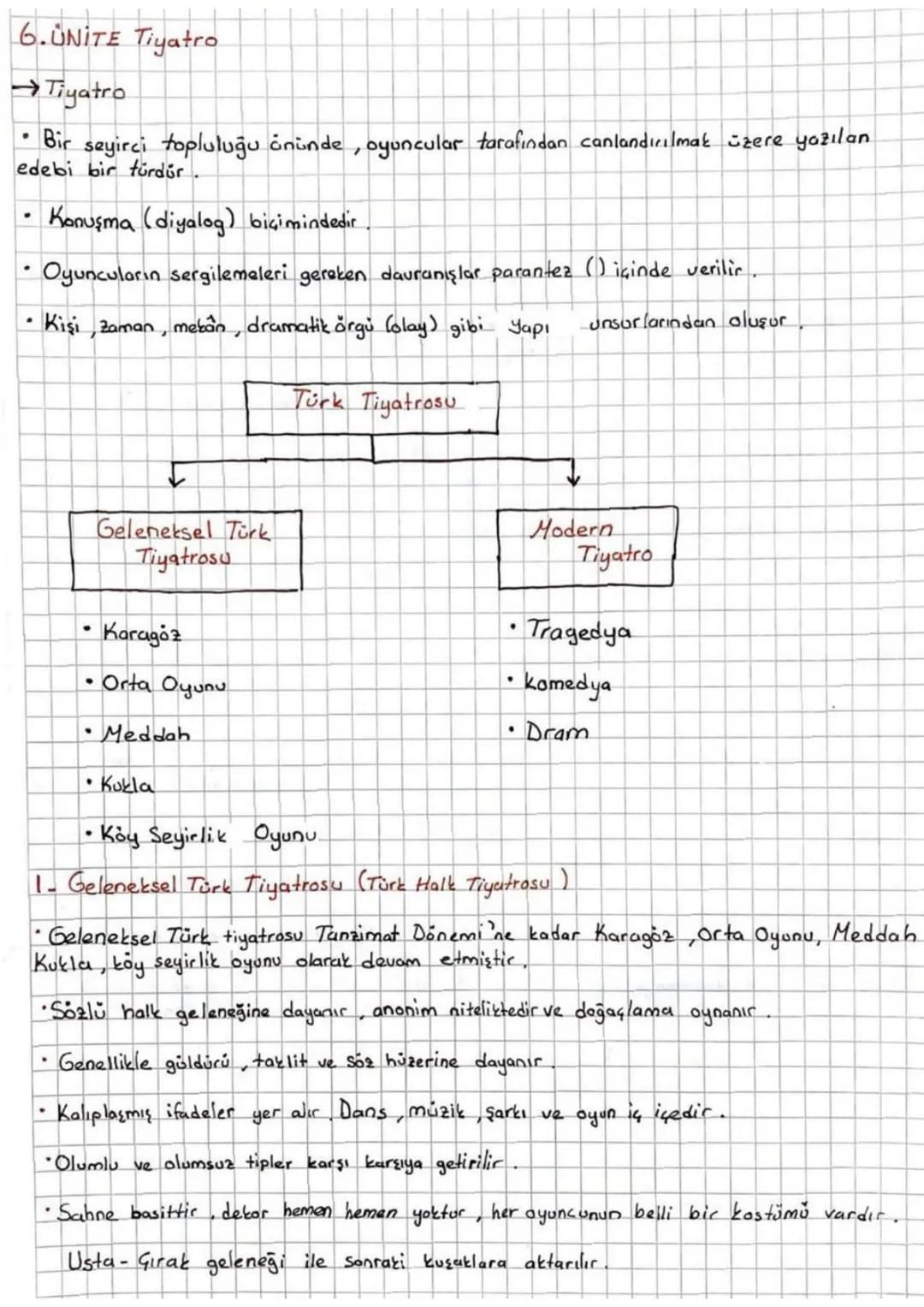 6.UNITE Tiyatro
→Tiyatro
•
Bir seyirci topluluğu önünde, oyuncular tarafından canlandırılmak üzere yazılan
edebi bir türdür.
.
Konuşma (diya