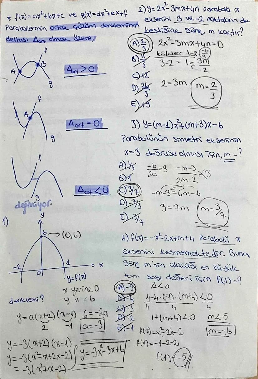 PARABOL
*a,b,c birer reel sayı
ve az olmak üzere,
f(x)=ax²+ bx+c şeklindeki
I. dereceden fonksiyonların
grafiğine "PARABOL" denir
* f(x)= ax