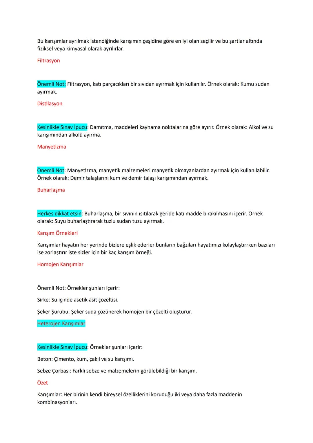 7. Sınıf Fen Bilimleri: Karışımlar
Giriş
Karışımlar fiziksel olarak bir araya gelmiş iki veya daha fazla maddeden oluşur. Saf maddelerin aks
