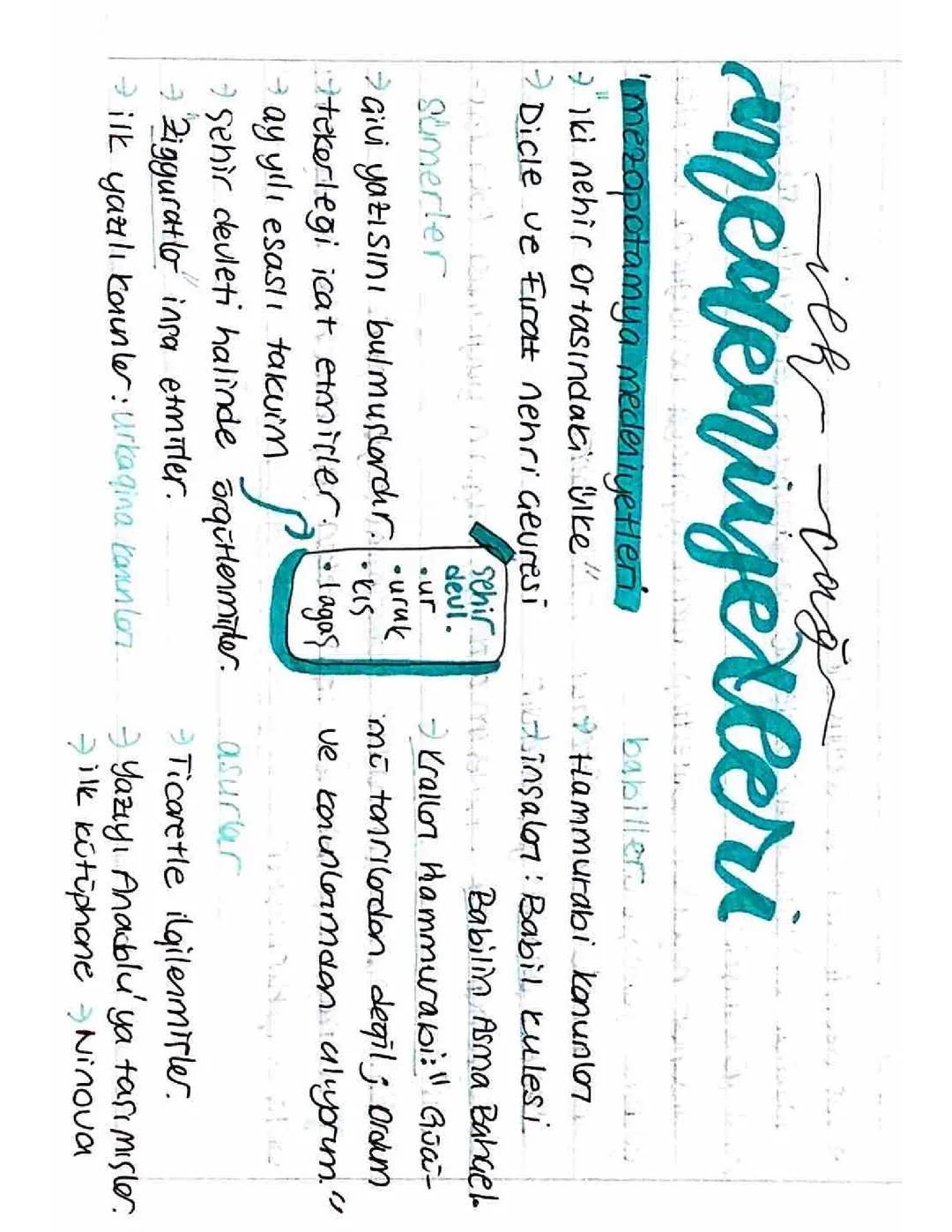 İlk Çağ Medeniyetleri: Eksiksiz Ders Notları