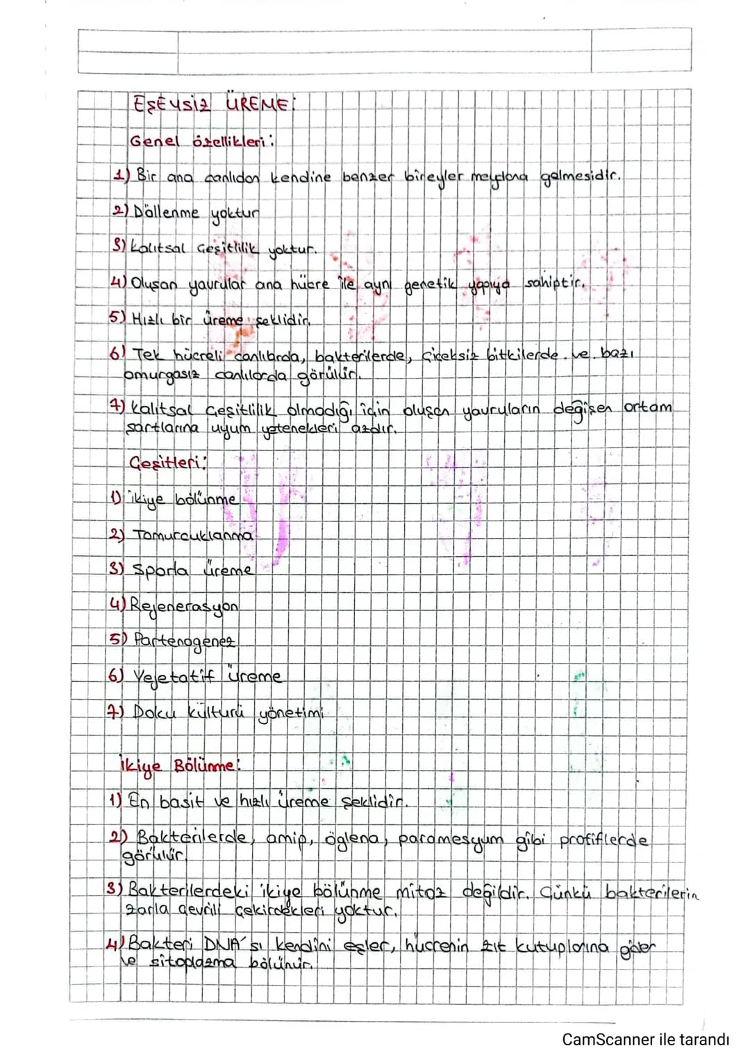 Eşeysiz ÜREME!
Genel özellikleri:
1) Bir ana canlıdan kendine benzer bireyler meydana gelmesidir.
2) Dallenme yoktur
3) kalıtsal Geşitlilik 
