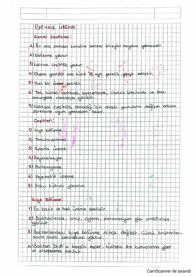 Eşeysiz ÜREME!
Genel özellikleri:
1) Bir ana canlıdan kendine benzer bireyler meydana gelmesidir.
2) Dallenme yoktur
3) kalıtsal Geşitlilik 