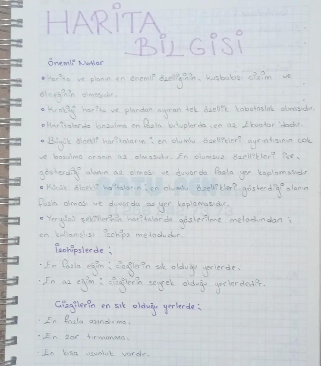 Tyt coğrafya Harita Bilgisi 