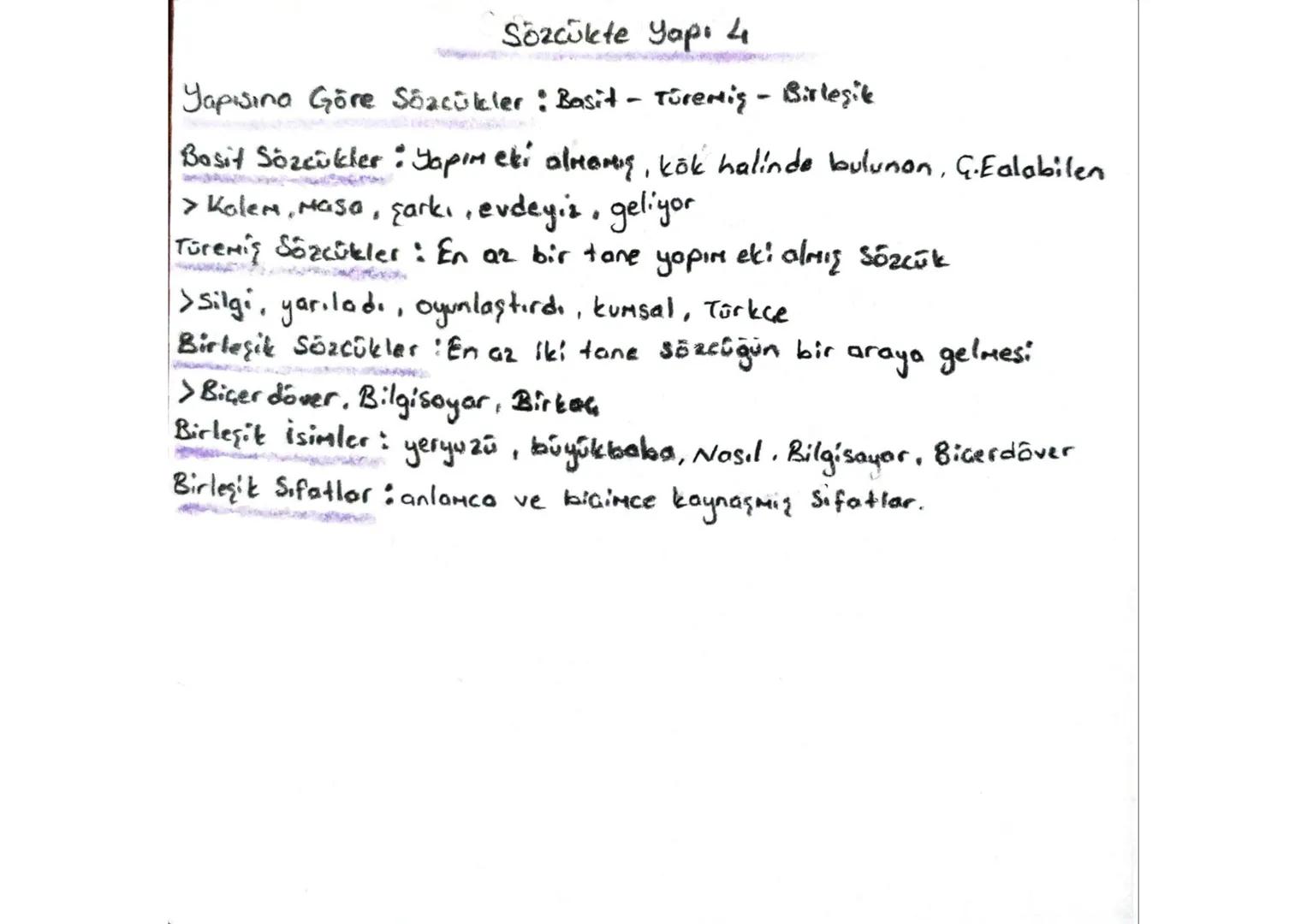 # Sözcükte Yapı 1

isim Köt: Oyun, Kon, Mosa, sol, bulut, ip, göz, ayak, bekliyor...

Fiil Kök : Bil-Mek, al-mak, del-mek, düş-mek, iç, ol. 
