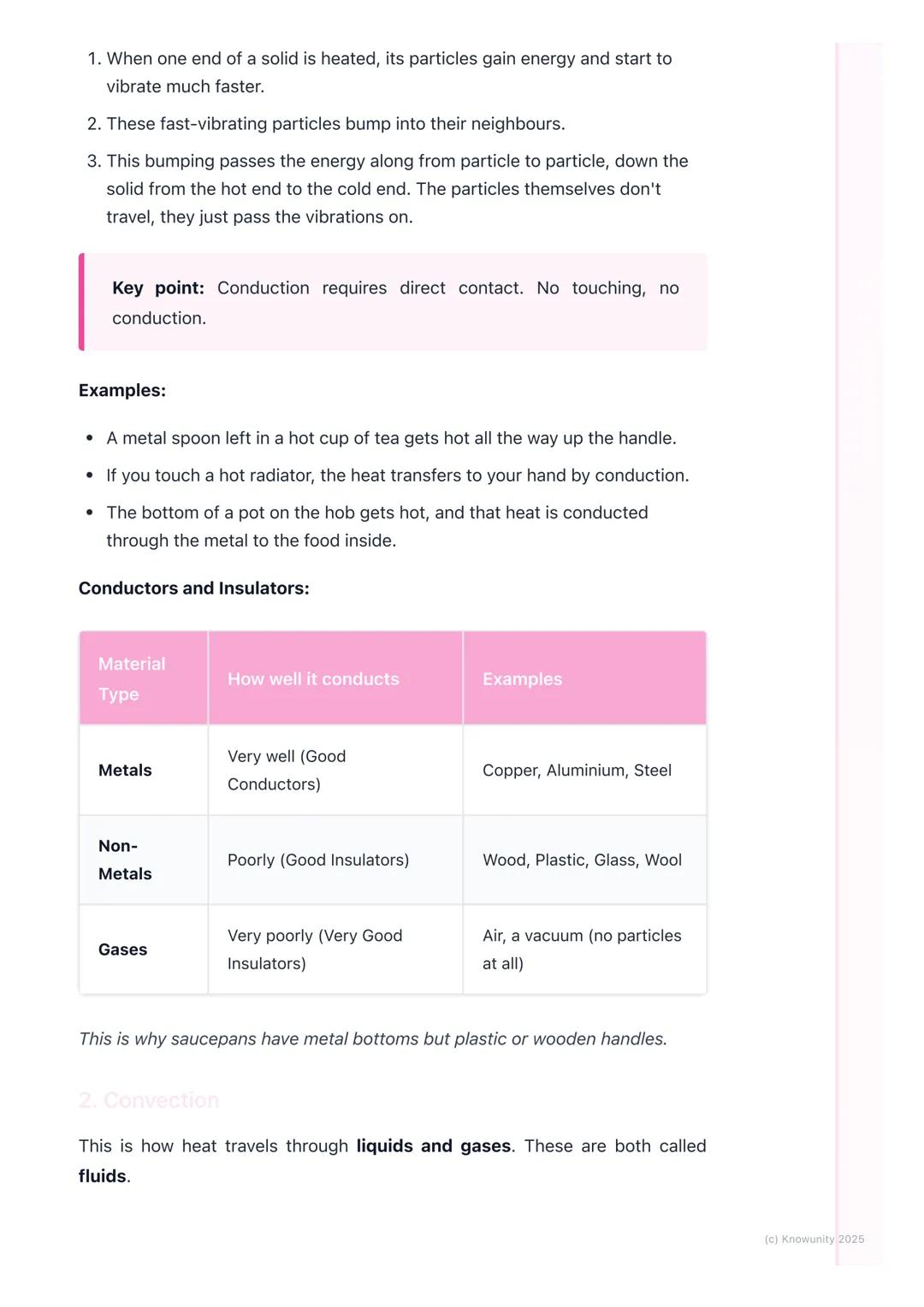 # Heat Transfer

An introduction to heat transfer

Heat is a form of energy, called thermal energy. It always moves from a hotter
place to a