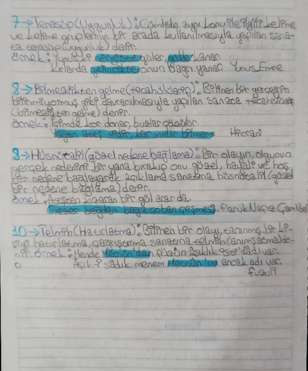 # EDEBİ SANAFLAR

1→Tesbih (Benzetmel: Sözü etkin kılmak için aralarında benzer
lik ilgisi bulunan iki varlık ya da kavramdan nitelikçe Zayı