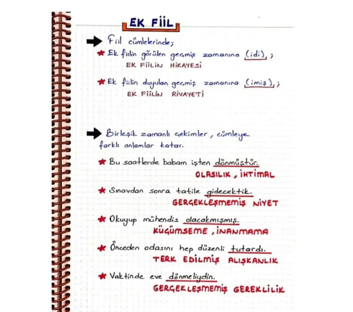 66666667
EK FIIL
İsimlere gelerek onları cümlede yüklem yapan,
Basit zamanlı fiillere gelerek onları birleşik zaman-
-i fiilidir.
yapan
EK F