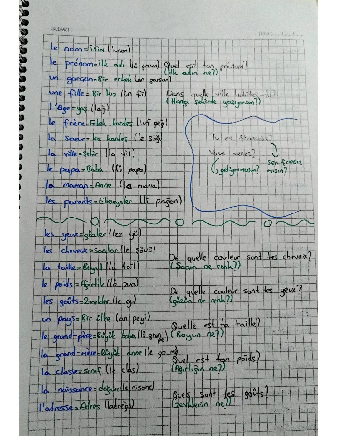 Fransızca Kelimeler