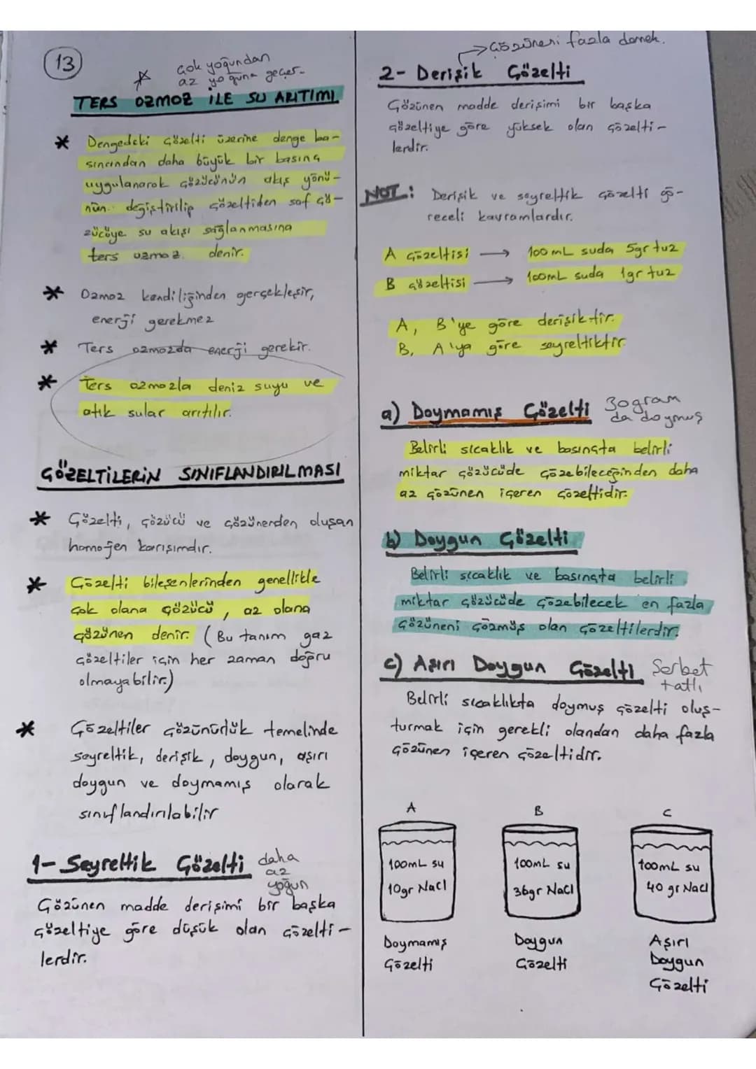 *
ÇÖRÜW-GÖRÜNEN ETKİLESİMLERİ
Bir maddenin bir başka madde içeri-
sinde özelliklerini kaybetmeden serbest
moleküller veya iyonlar halinde ho