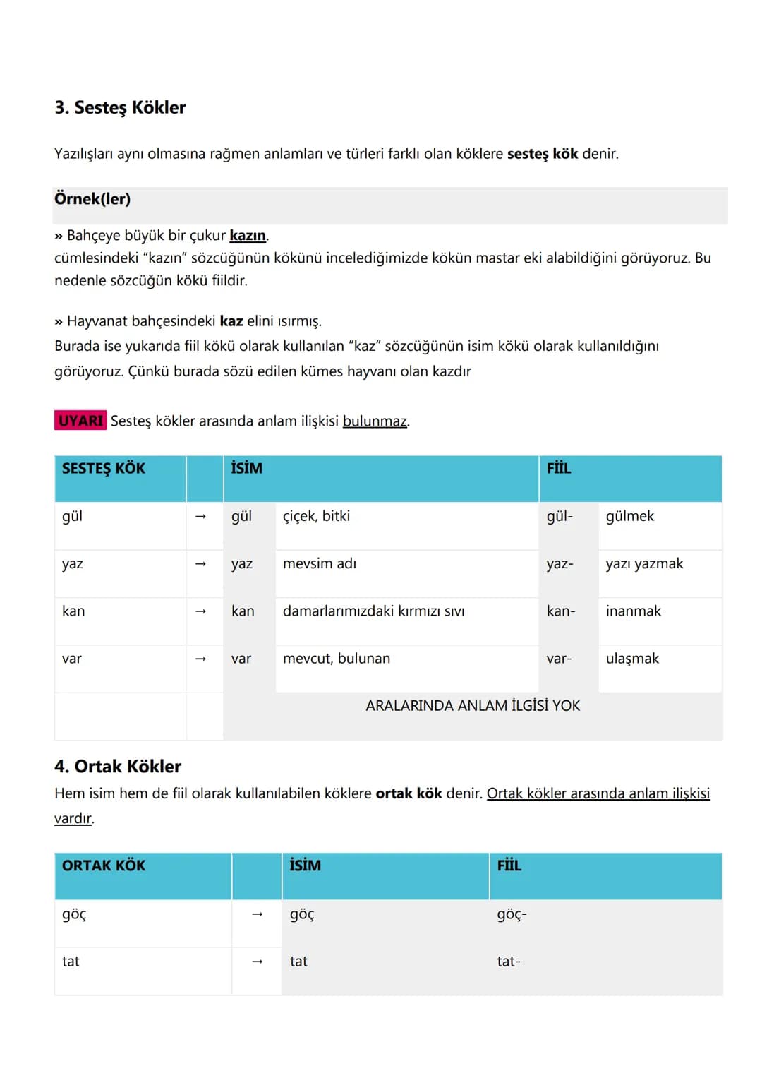 1. Anlam Bilgisi:
6. SINIF TÜRKÇE
KONU ANLATIMLARI
Sözcükte Anlam :
1. Gerçek (Temel) Anlam
Gerçek anlam, bir kelimenin aklımıza ilk gelen a