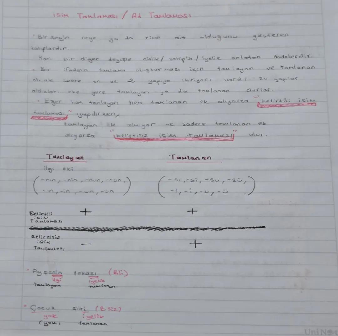İsim Tamlaması Nedir? Edebiyat Ders Notları 10. Sınıf