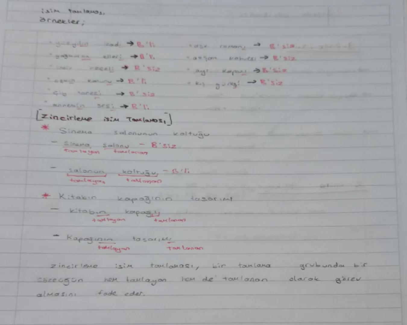 isim Tamlaması / Ad Tamlaması
Bir şeyin
neye
da
39
kime
18
aldugunu
gösteren
kaliplardır.
Yani
bir diğer
deyişle
aitlik / sahiplike / iyelik