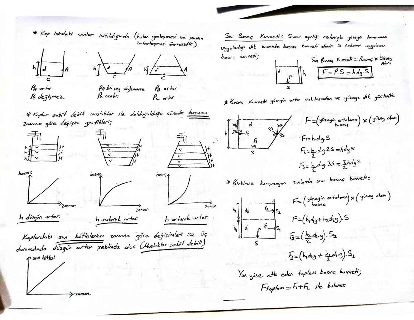 BASING
*Not: Katı cısım ısıtıldığında hocmi artacağından S alanı artor. Kütle ve
kalır. Dobyısıyla basınç azalır. Soğutulduğunda ise bosing 