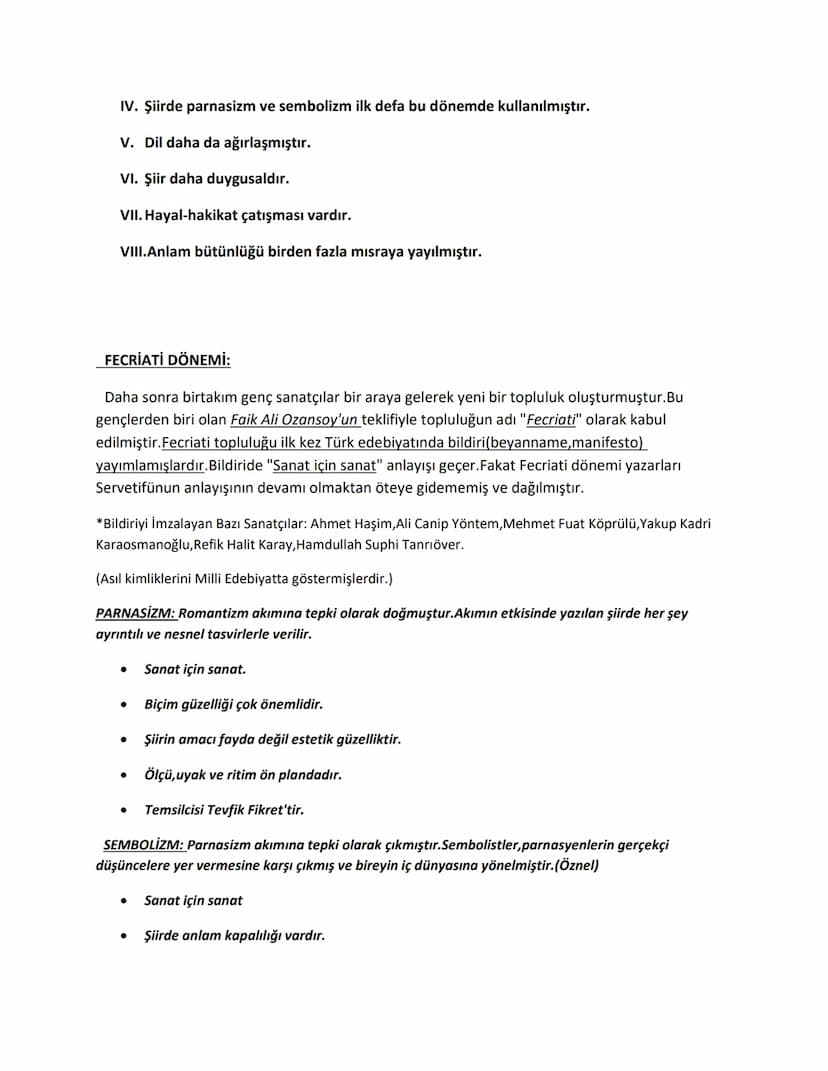 11.SINIF EDEBİYAT DERS NOTLARI
Tanzimat Dönemi Şiiri Hakkında Bilgiler: BATI ETKİSİ/19.yy
1. Biçim eski içerik yenidir.
II. Parça güzelliği 