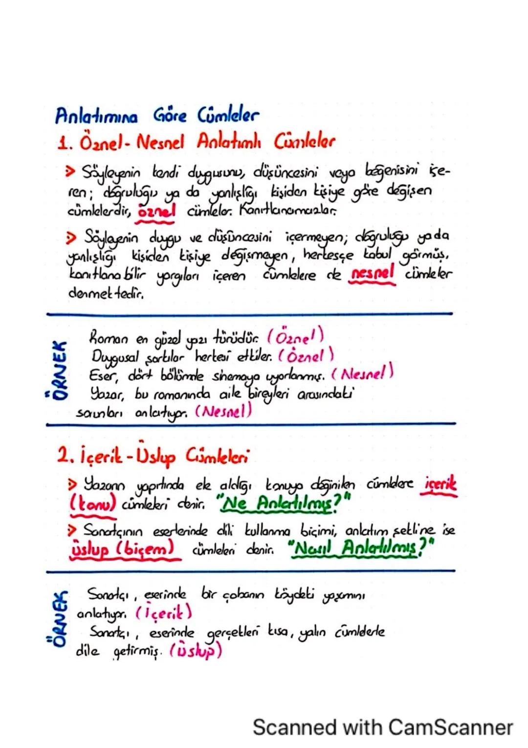 CÜMLEDE ANLAM
Anlatımına Göre←
Cümleler
• Öznel- Nesnel Anlatımlı
Cümleler
Içenk-Uslup Cümleleri
• Tanım Cümleleri
Doğrudan - Dolayl, Anlatı