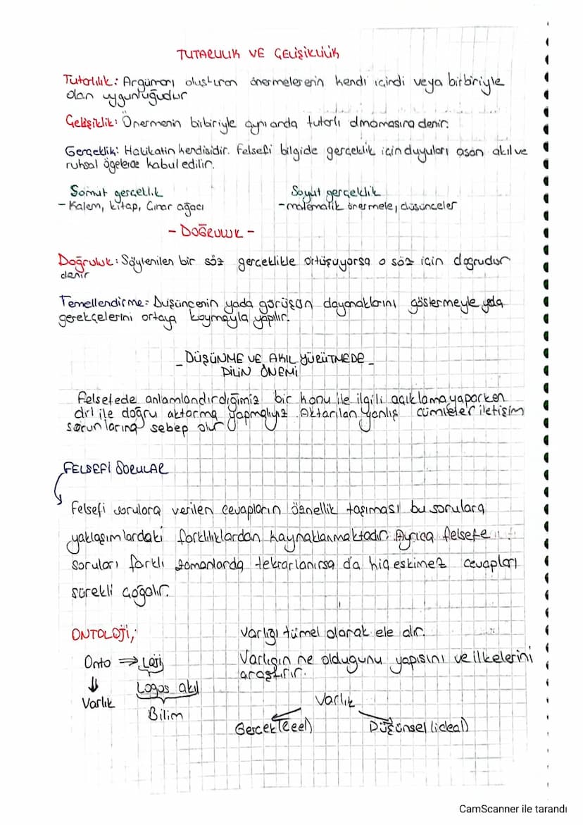 TUTARUUK VE GELİŞİKLİLİK
Tutarlılık: Argümori olusturon önermelerenin kendi içindi veya birbiriyle
olan uygunluğudur
Gelişiklik: Önermenin b