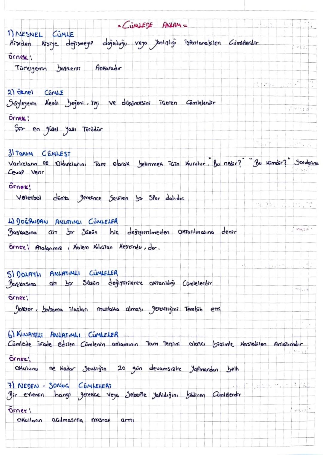 (1) NESNEL CUMLE
= CÜMLEDE ANLAM =
Kisiden Kişiye değişmeyip doğruluğu veya yanlışlığı isparlanabilen Cümlelerdir
örnek!
Türkiyenin başkenti