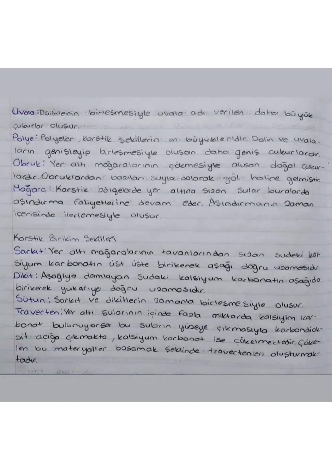 KARSTİK ŞEKİLLER

Aşınım Sekilleri
- Lapya
- Dolin
- Uvala
- Polye
- Obruk
- Magara

Aşınım Şekilleri:

Birikim Sekilleri

•Sarkit

Dikit

S