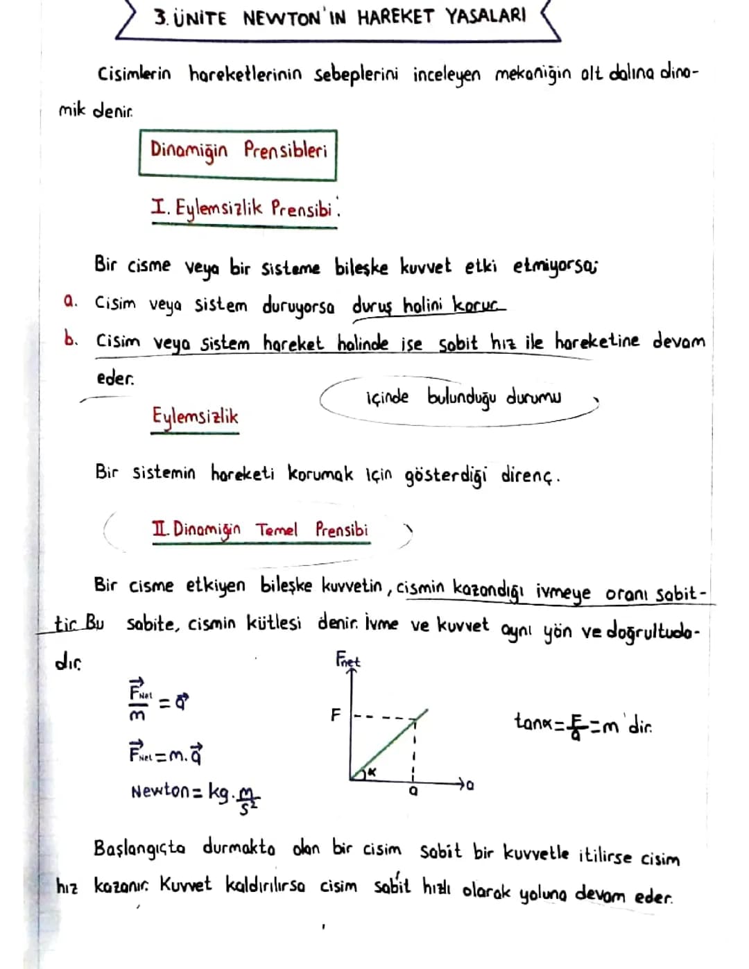 Newtonun hareket yasaları 